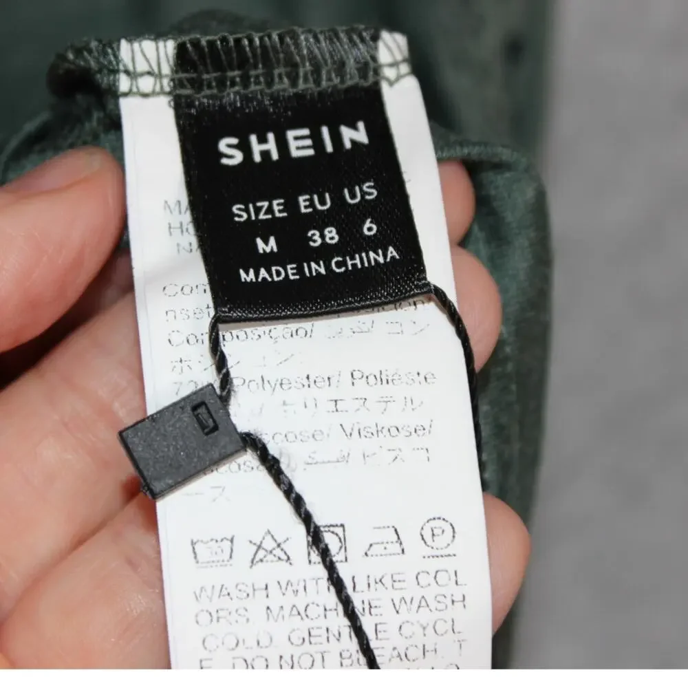 Shein‎ Frenchy Green  SS Crew Neck Medium NWT - Picture 4 of 5